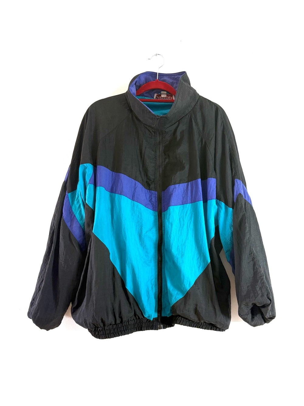 Men's Black Vintage Windbreaker Jacket
